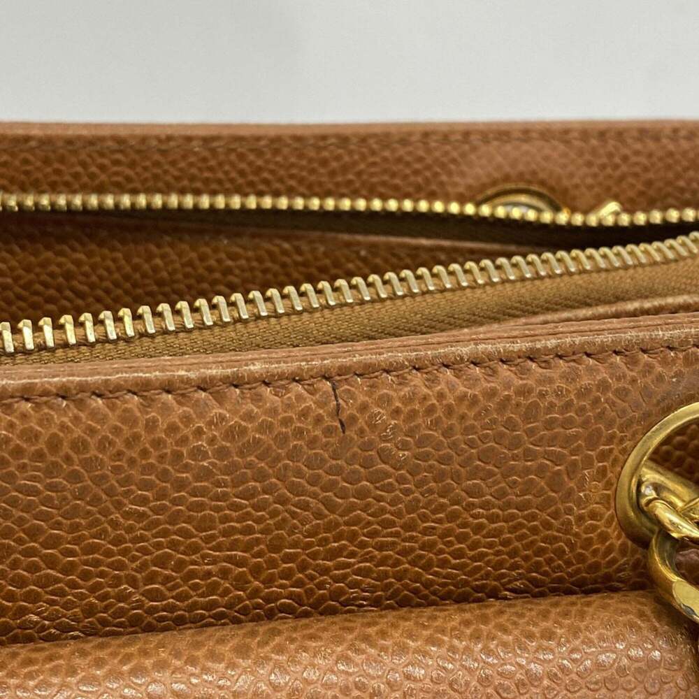 CHANEL Brown Caviar Leather Tote Bag - Picture 9 of 11